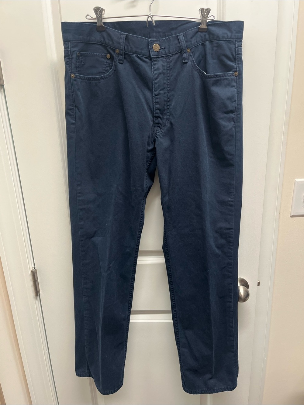 Polo Ralph Lauren Men's 650 Straight Fit Navy Cotton Denim Pants 34x30